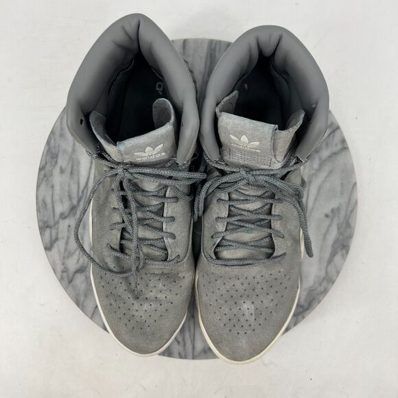 Adidas Tubular Instinct Mens 11 Gray Suede Lace Up High Top Athletic Shoe S80084 - Picture 9 of 13